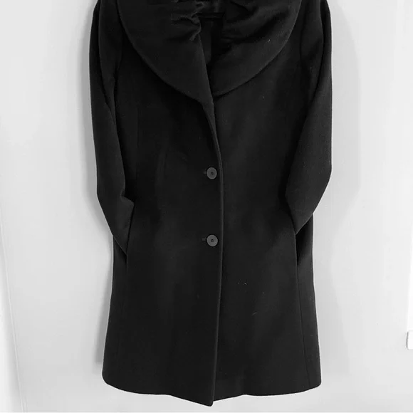 Fluerette Cashmere Wool Ruffled Collar 3 button coat size 10 GUC - Picture 4 of 10